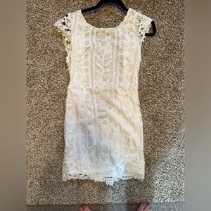 She and Sky White Lace dress
